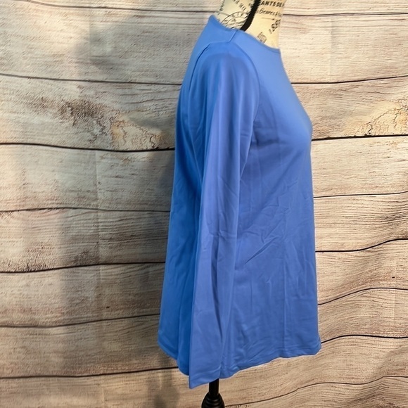 A’nue Miami Perfect Crew Long Sleeve Shirt Tee Top Soft Fabric French Blue Small - Picture 4 of 10